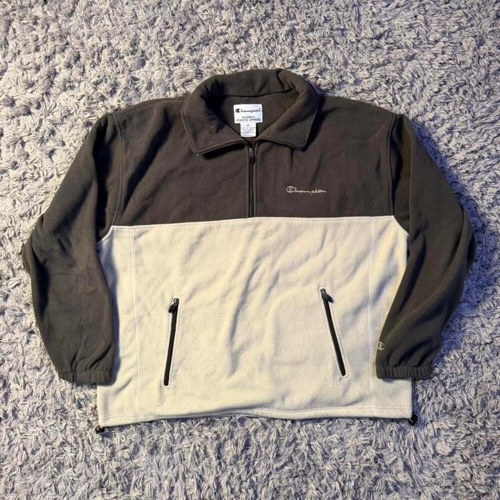 Champion Colorblock Quarter-Zip Fleece Pullover